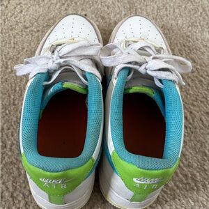 Nike Kids White and Blue Sneakers